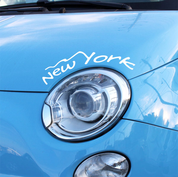 FIAT Genuine 500 New York Decal Kit (WHITE)