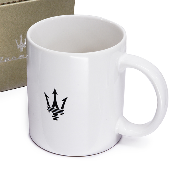 MASERATI Genuine New Logo & Emblem Mug Cup(White)