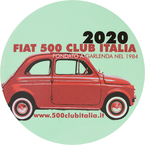 FIAT 500 CLUB ITALIA 2020ステッカー(裏貼りタイプ)
