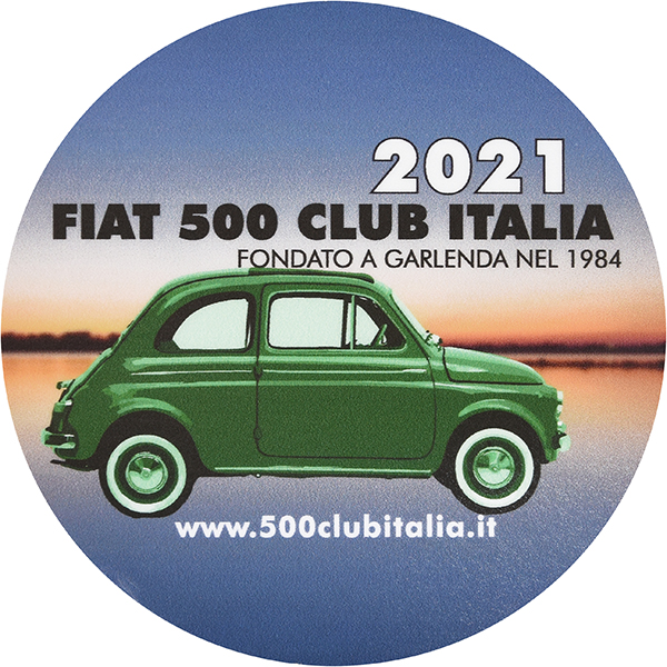FIAT 500 CLUB ITALIA 2021ステッカー(裏貼りタイプ)