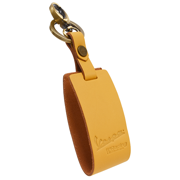 Vespa Official Leather Keyring-Racing Sixty-(Yellow)