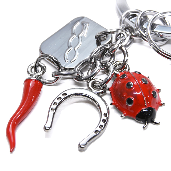 FIAT Official 500 Charm Keyring(Ladybugs/Horseshoe/capsicum)