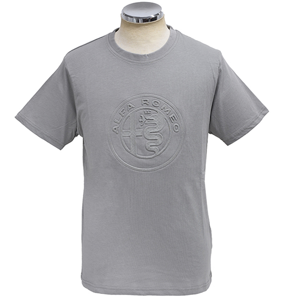 Alfa Romeo Official 110th Anniversary Embossed Emblem T-shirts (Gray)