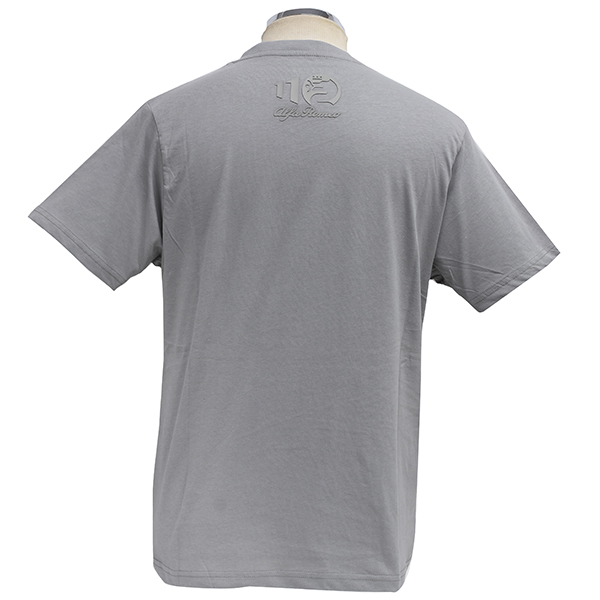 Alfa Romeo Official 110th Anniversary Embossed Emblem T-shirts (Gray)