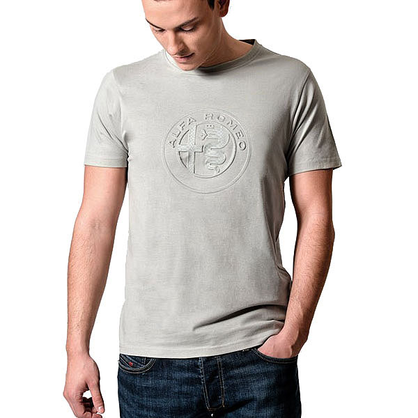 Alfa Romeo Official 110th Anniversary Embossed Emblem T-shirts (Gray)