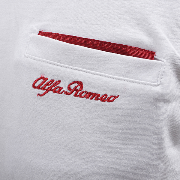 Alfa Romeo Official 110th Anniversary Pocket Logo T-shirts (White)