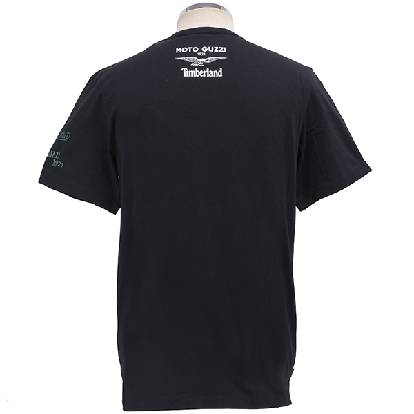 Moto Guzzi Timberland Collaboration Back Front Graphic T-Shirts(Black)