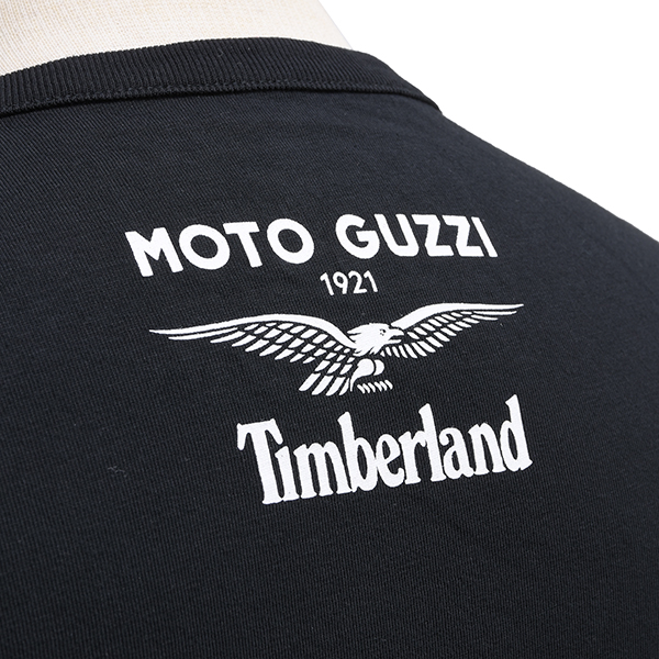 Moto Guzzi Timberland Collaboration Back Front Graphic T-Shirts(Black)