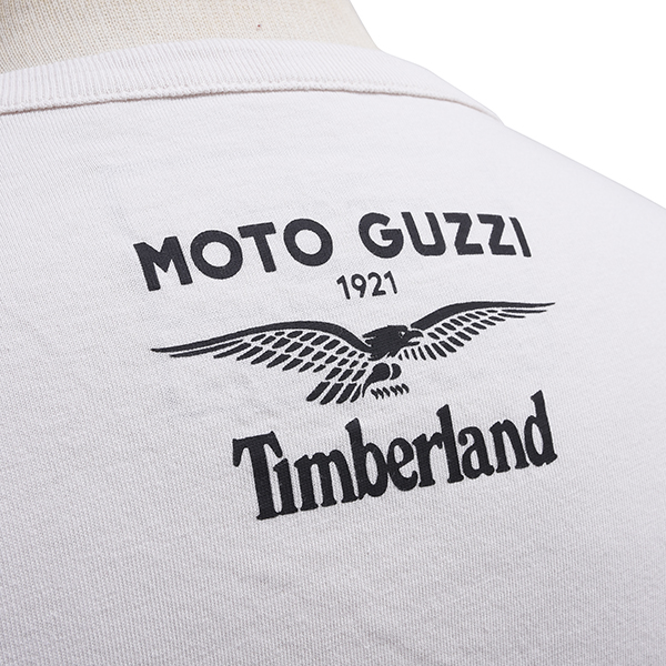 Moto Guzzi Timberland Collaboration Back Front Graphic T-Shirts(White)