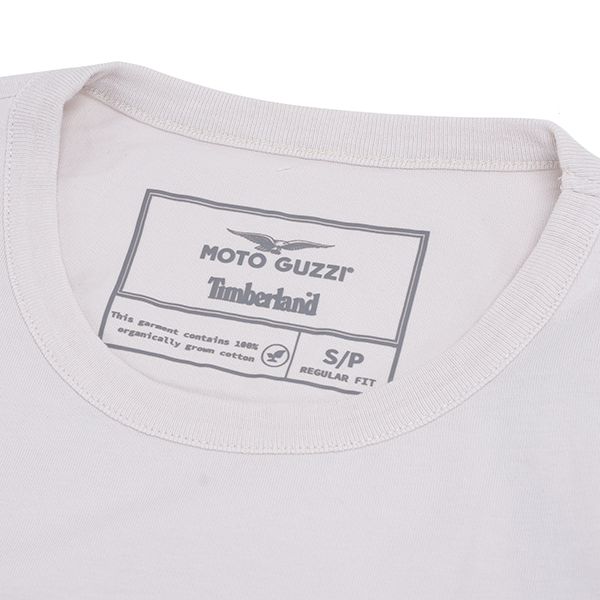 Moto Guzzi Timberland Collaboration Back Front Graphic T-Shirts(White)