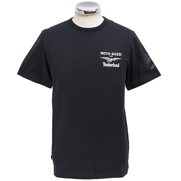 Moto Guzzi Timberland Collaboration Back Print T-Shirts(Black)