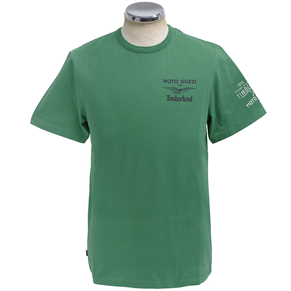 Moto Guzzi Timberland Collaboration Back Print T-Shirts(Green)