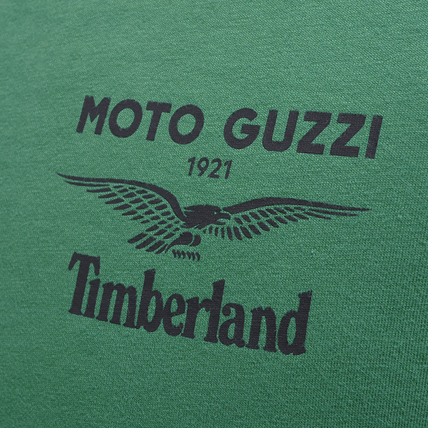 Moto Guzzi Timberland Collaboration Back Print T-Shirts(Green)