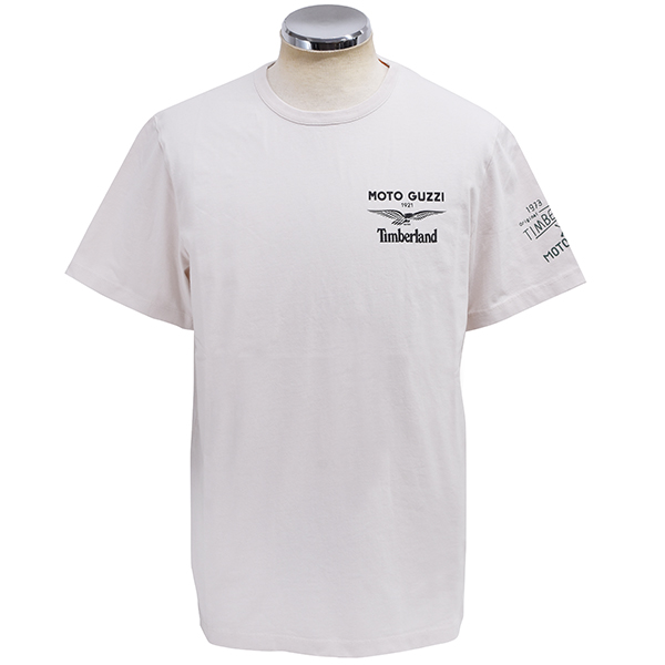 Moto Guzzi Timberland Collaboration Back Print T-Shirts(White)