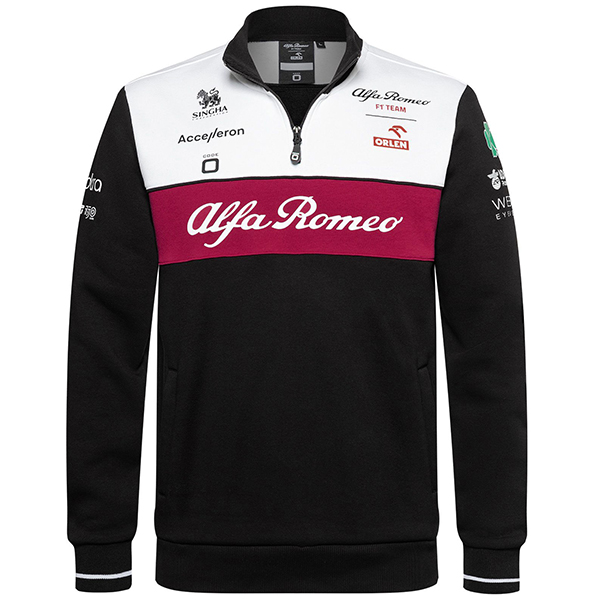 Alfa Romeo F1 Team ORLEN 2022 Official Harf Zip Felpa