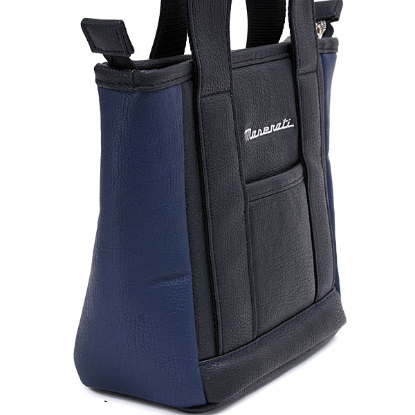 MASERATI Round Tote Bag(Black/Navy)