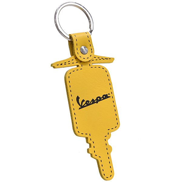 Vespa Official Vespa Silhouette Keyring (Yellow & Gray)