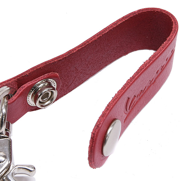 Vespa Official Natural Leather Straptype Keyring (Black Blue Red Natural)