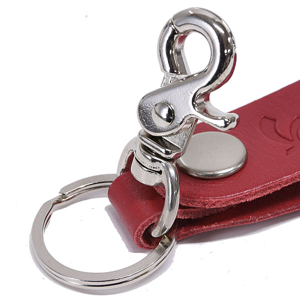 Vespa Official Natural Leather Straptype Keyring (Black Blue Red Natural)