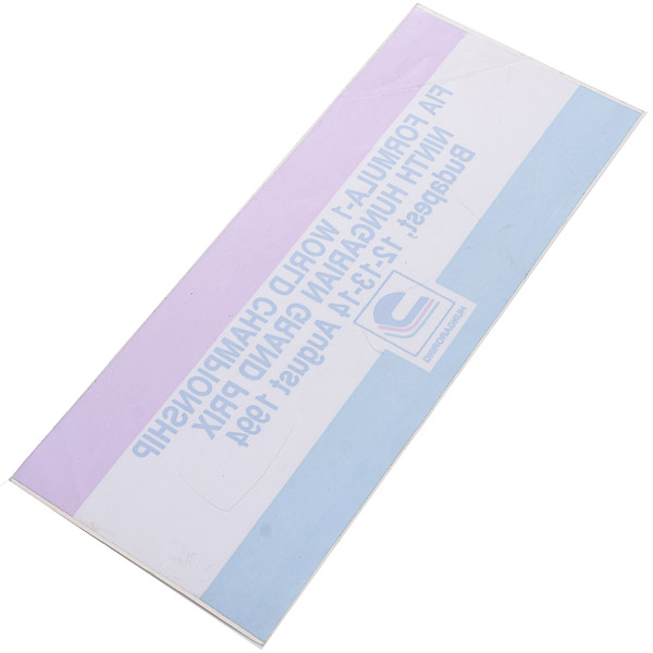 1994 Hungarian Grand Prix Promotion Sticker (Reverse Type)