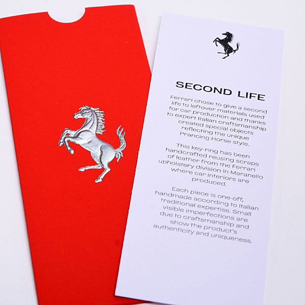 Ferrari Official Second Life Leather Keyring (Red / Black)