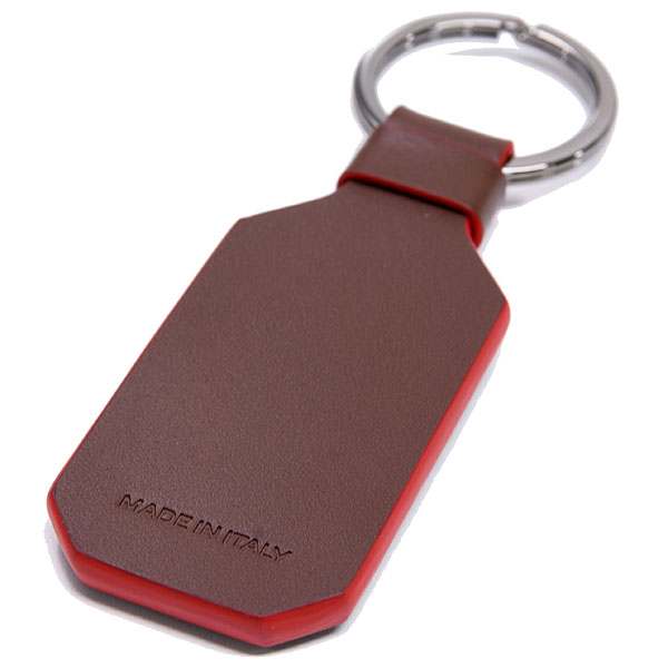 Ferrari Official Leather Base Cavallino Keyring (Brown)