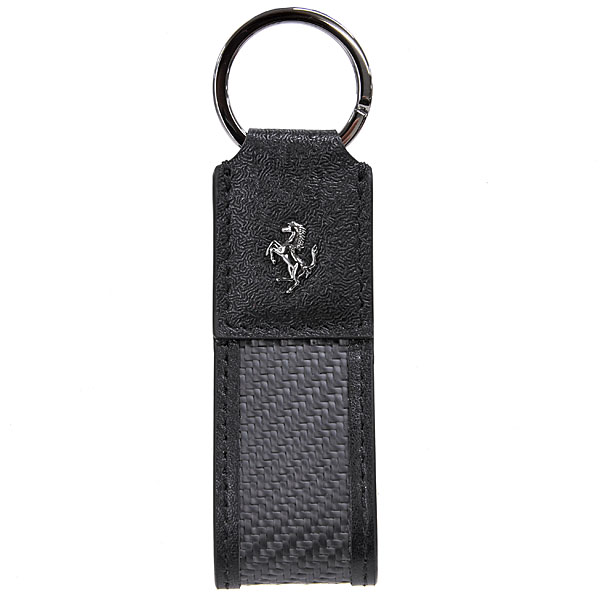 Ferrari Official Carbon Strap Cavallino Keyring