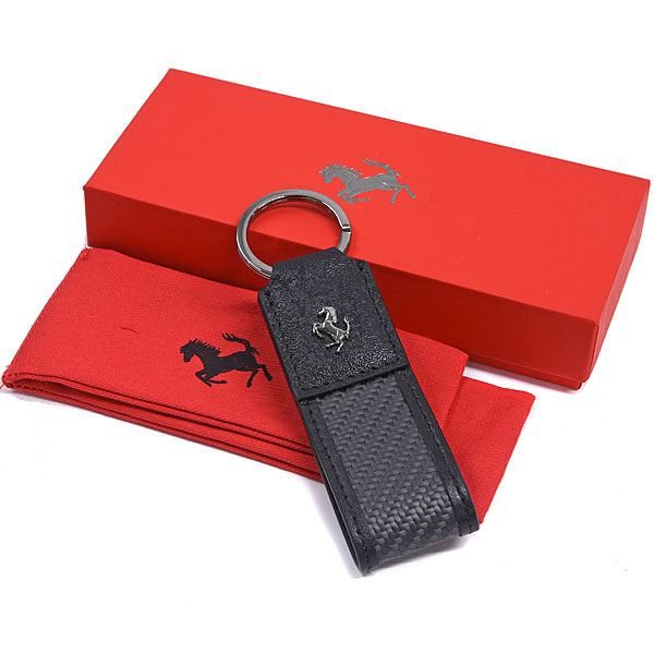 Ferrari Official Carbon Strap Cavallino Keyring