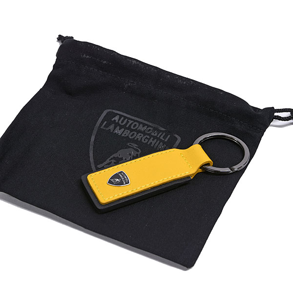 Lamborghini Square shape Leather Keyring