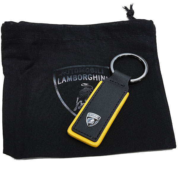 Lamborghini Square shape Leather Keyring