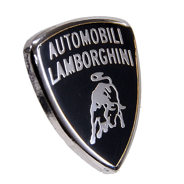 Lamborghini Emblem Pin Badge (Silver/Large)