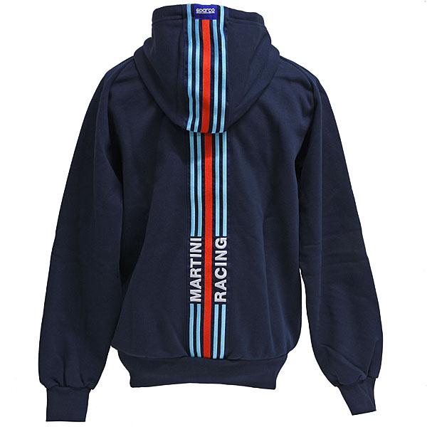 MARTINI RACING Official Big Stripe Hooded Felpa (Navy) by Sparco