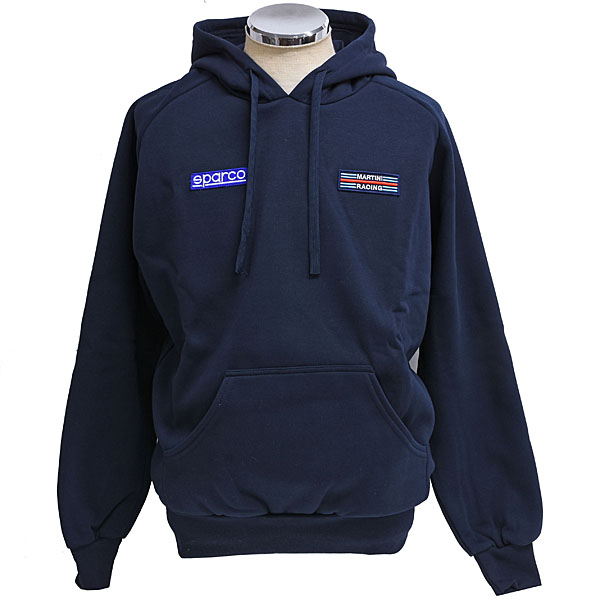 MARTINI RACING Official Big Stripe Hooded Felpa (Navy) by Sparco