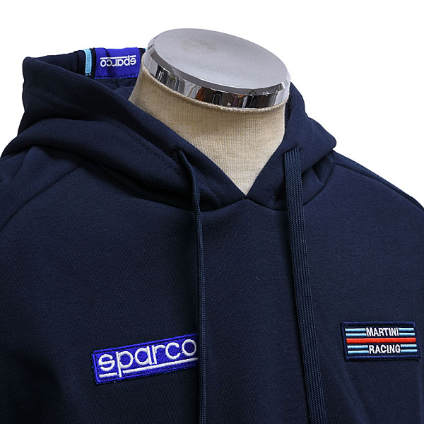 MARTINI RACING Official Big Stripe Hooded Felpa (Navy) by Sparco