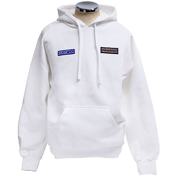  MARTINI RACING Official BIG Stripe Hooded Felpa(White) by Sparco