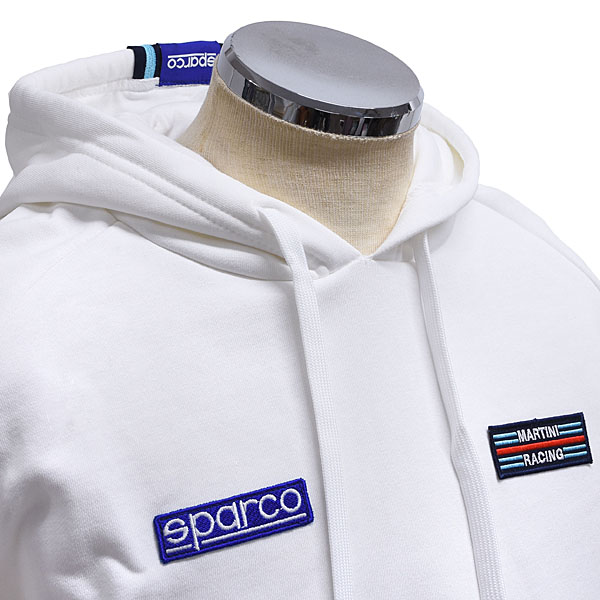  MARTINI RACING Official BIG Stripe Hooded Felpa(White) by Sparco