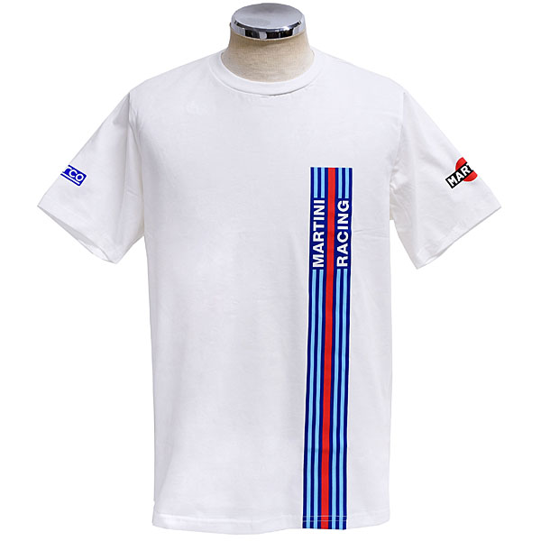 MARTINI RACING Official BIG StripeT-shirts(White) by Sparco