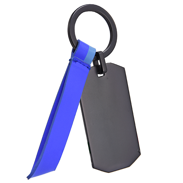 MASERATI Genuine Tag & Blue Leather Libbon Keyring