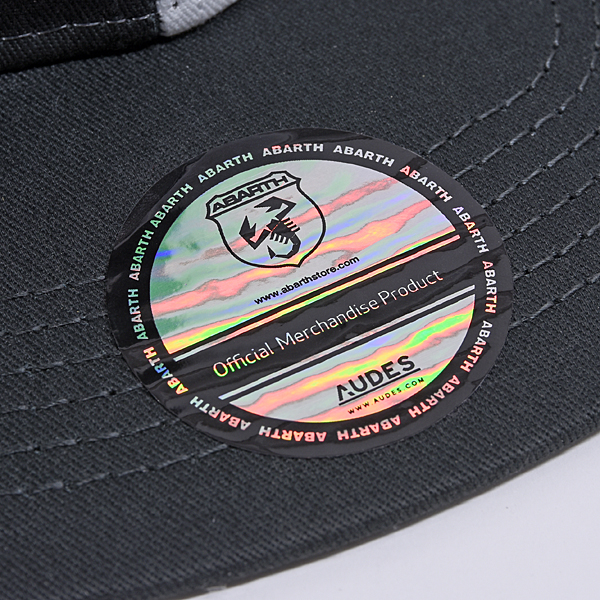 ABARTH Official Flat Visor Baseball Cap (Gray / White)