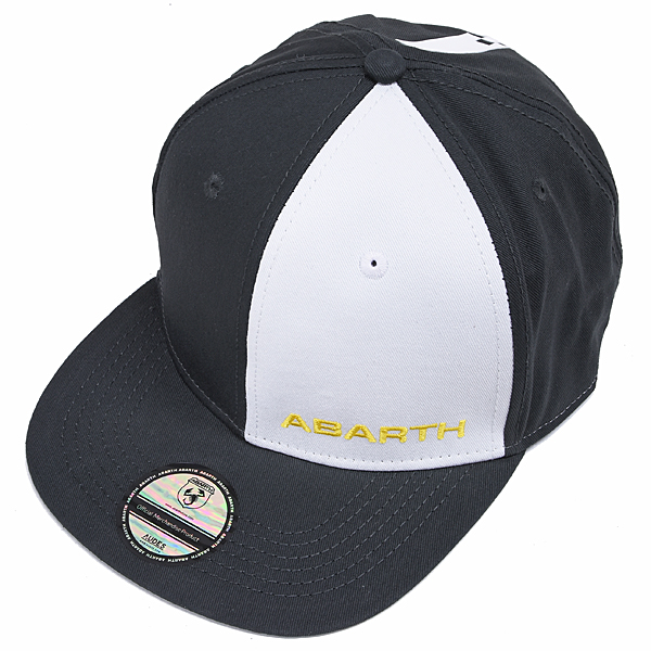 ABARTH Official Flat Visor Baseball Cap (Gray / White)