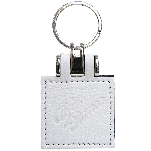 Alfa Romeo Square Leather Key Ring