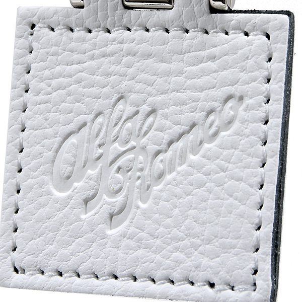 Museo Storico Alfa Romeo Square Leather Key Ring