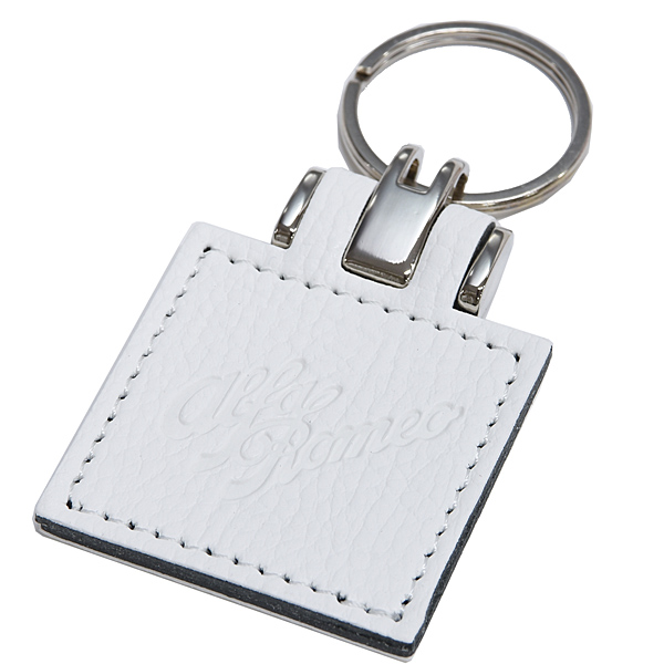 Museo Storico Alfa Romeo Square Leather Key Ring