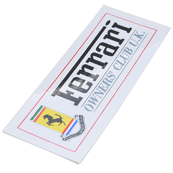 Ferrari Owners Club U.K. Sticker (Small)