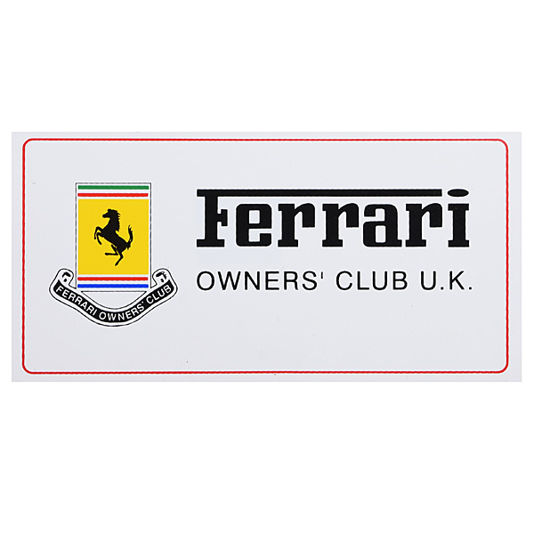 Ferrari Owners Club U.K. Sticker Set : Italian Auto Parts