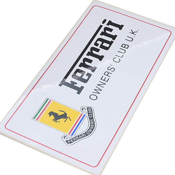 Ferrari Owners Club U.K. Sticker Set