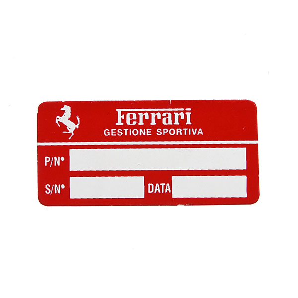 Ferrari GESTIONE SPORTIVA Serial Code Tag(40*18mm)