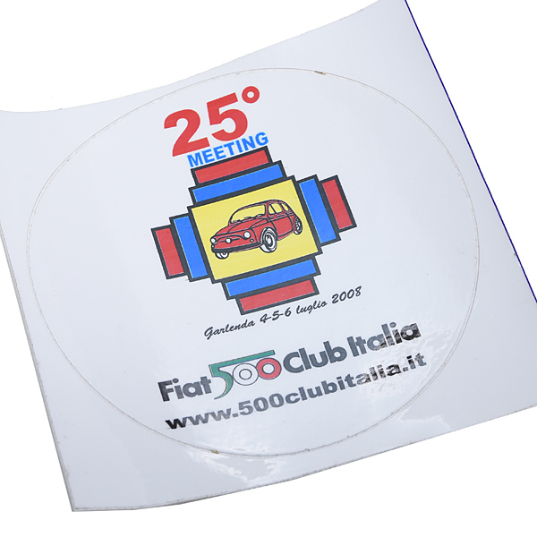 FIAT 500 CLUB ITALIA 25th Meeting 2008 Sticker
