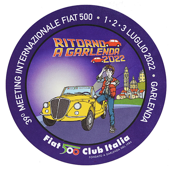 FIAT 500 CLUB ITALIA Ritorno a Garlenda2022 Sticker