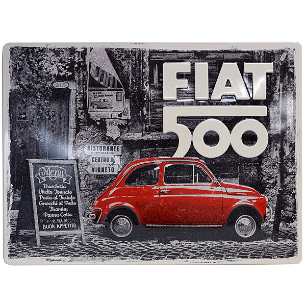 FIAT Genuine Nuova500 Sign Board<br><font size=-1 color=red>03/02到着</font>